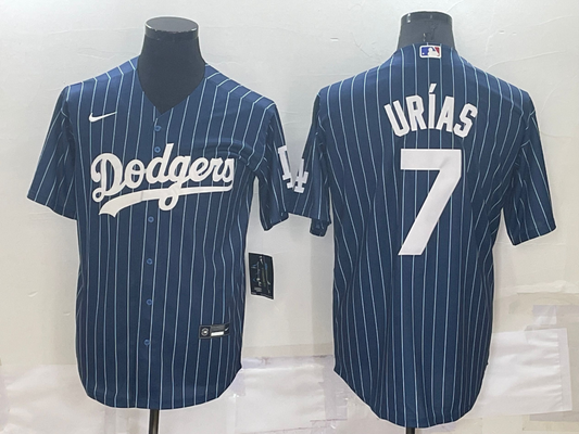Men's Los Angeles Dodgers Julio Urias #7 Blue Stitched Player Jerseys