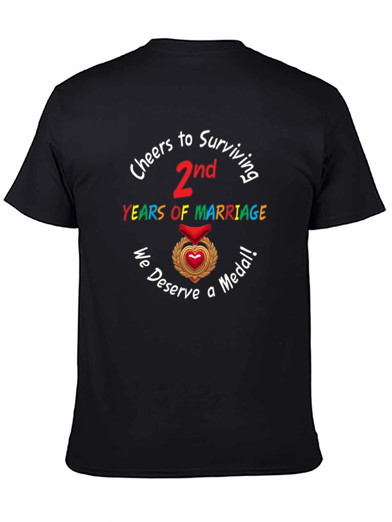 2nd Anniversary T-Shirt - Cheers to Surviving Marriage