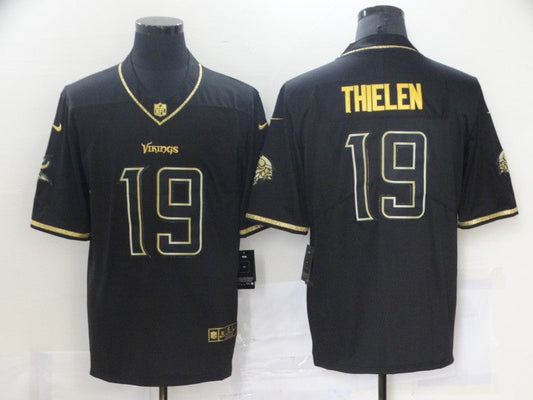 Men's Minnesota Vikings Adam Thielen #19 Black Player Game Jerseys