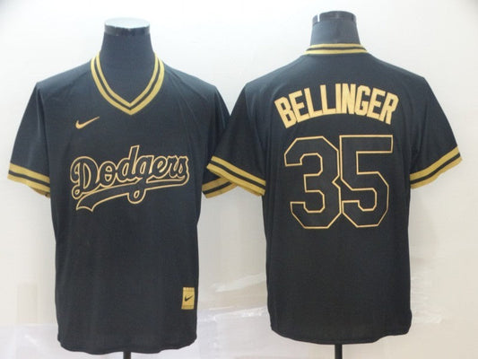 Men's Los Angeles Dodgers Cody Bellinger #35 Black Fashion Stitched Jerseys