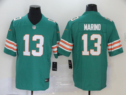 Men's Miami Dolphins Dan Marino #13 Green Game Player Jerseys
