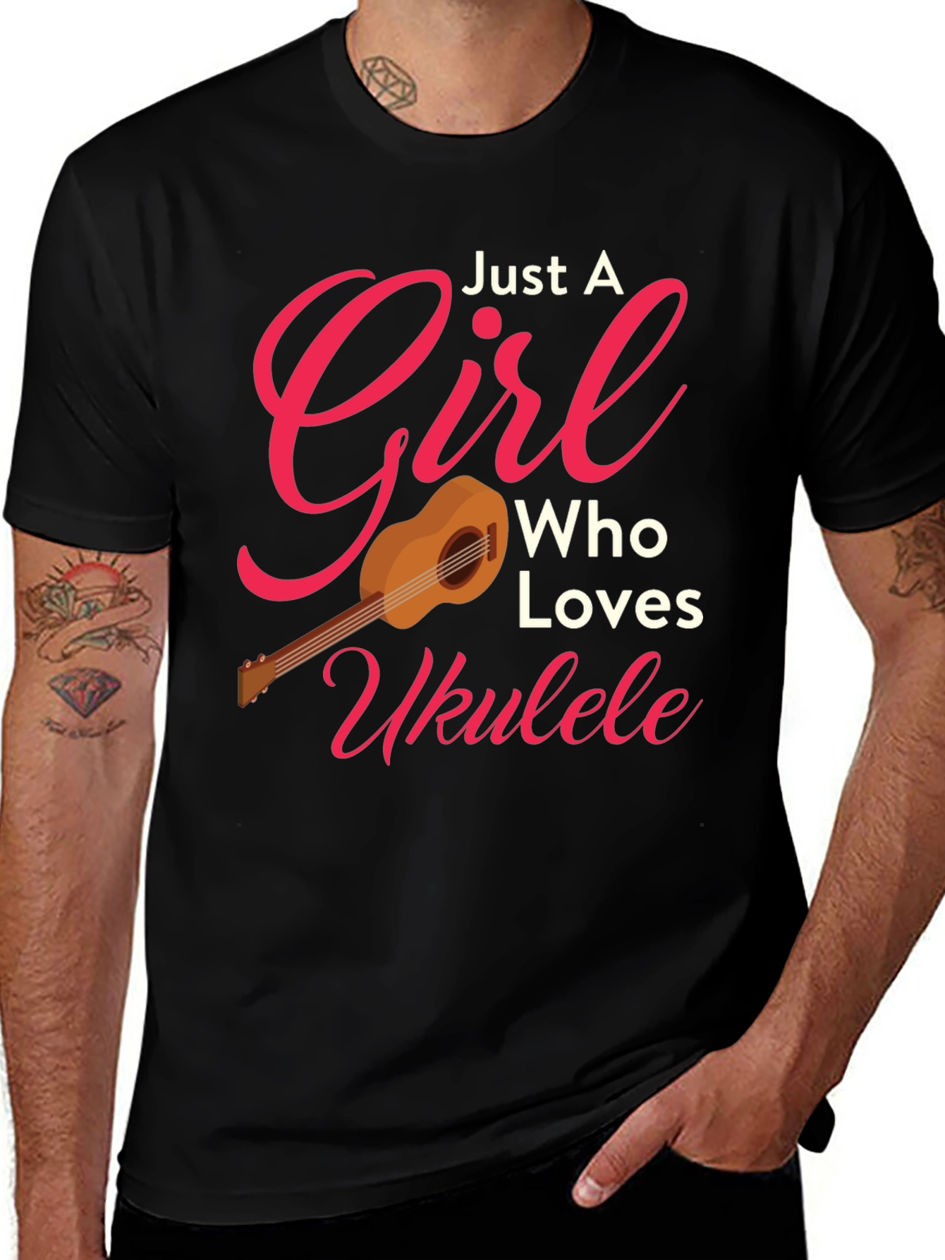 Just A Girl Who Loves Ukulele T-Shirt