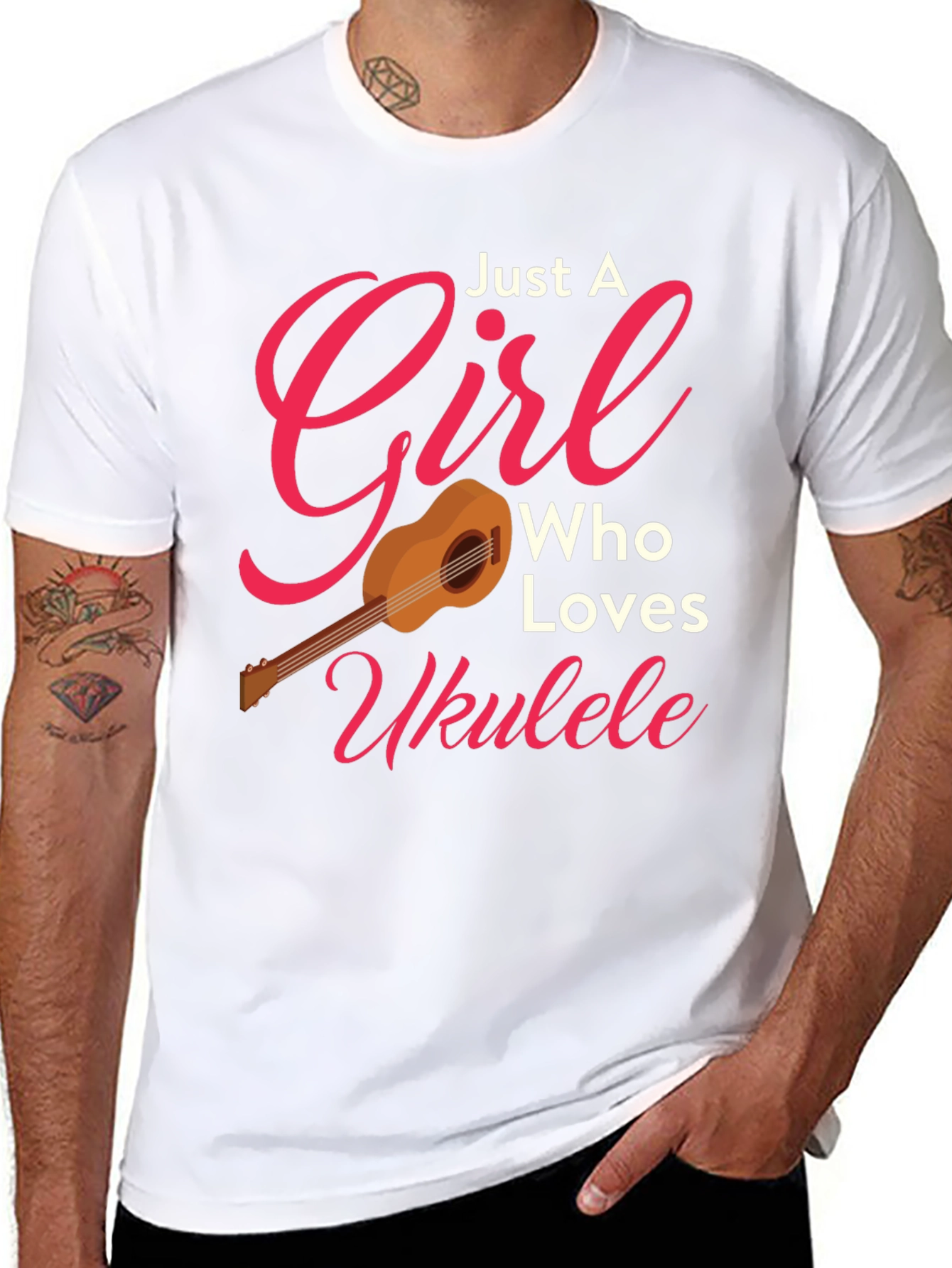 Just A Girl Who Loves Ukulele T-Shirt