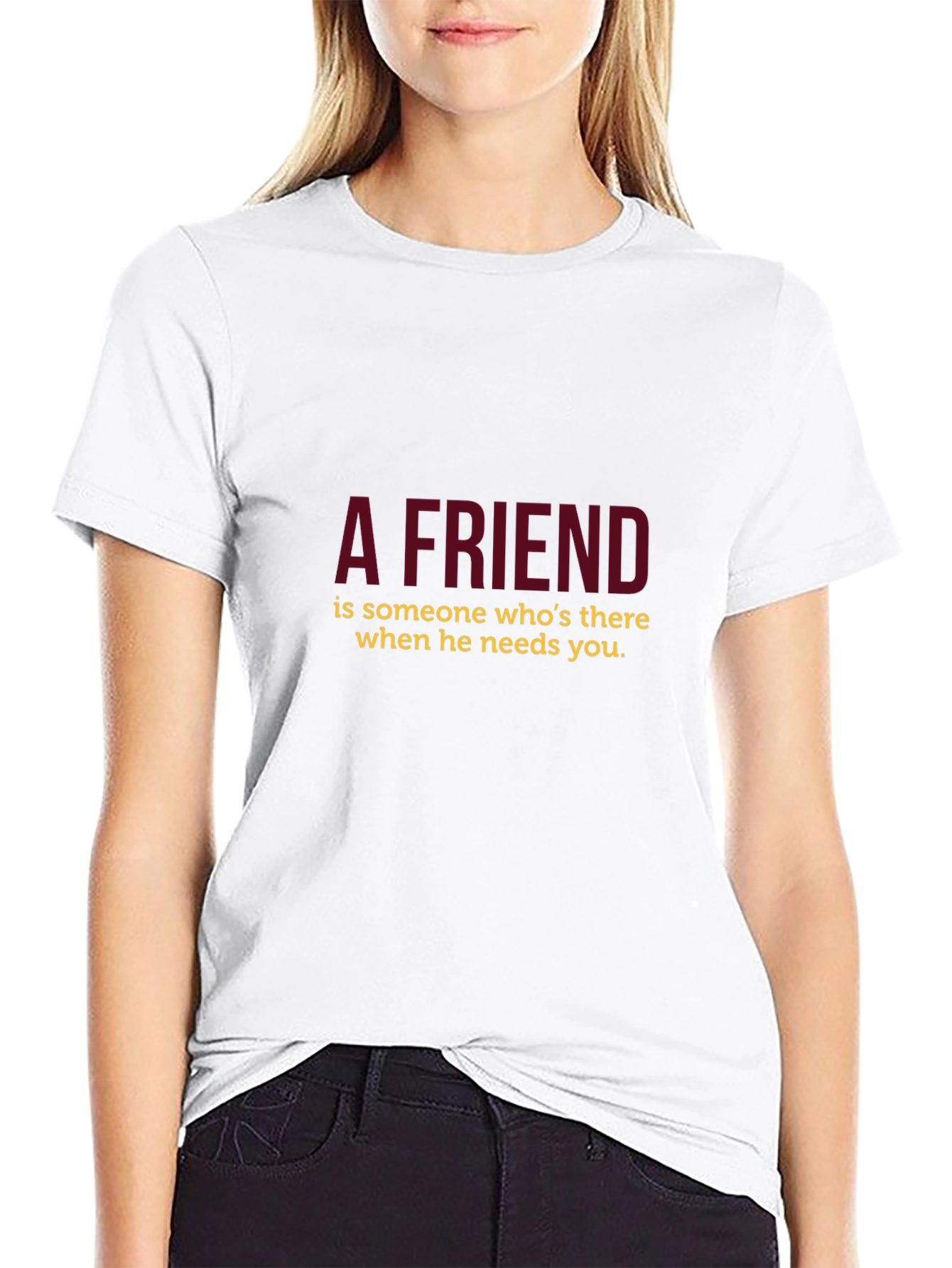 A Friend Black T-Shirt