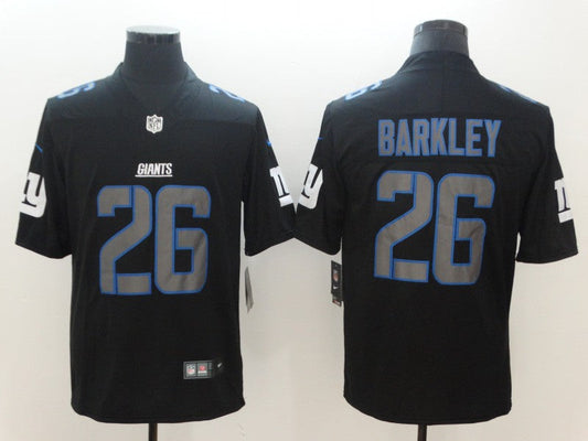 Men's New York Giants Saquon Barkley #26 Black Authentic Game Jerseys