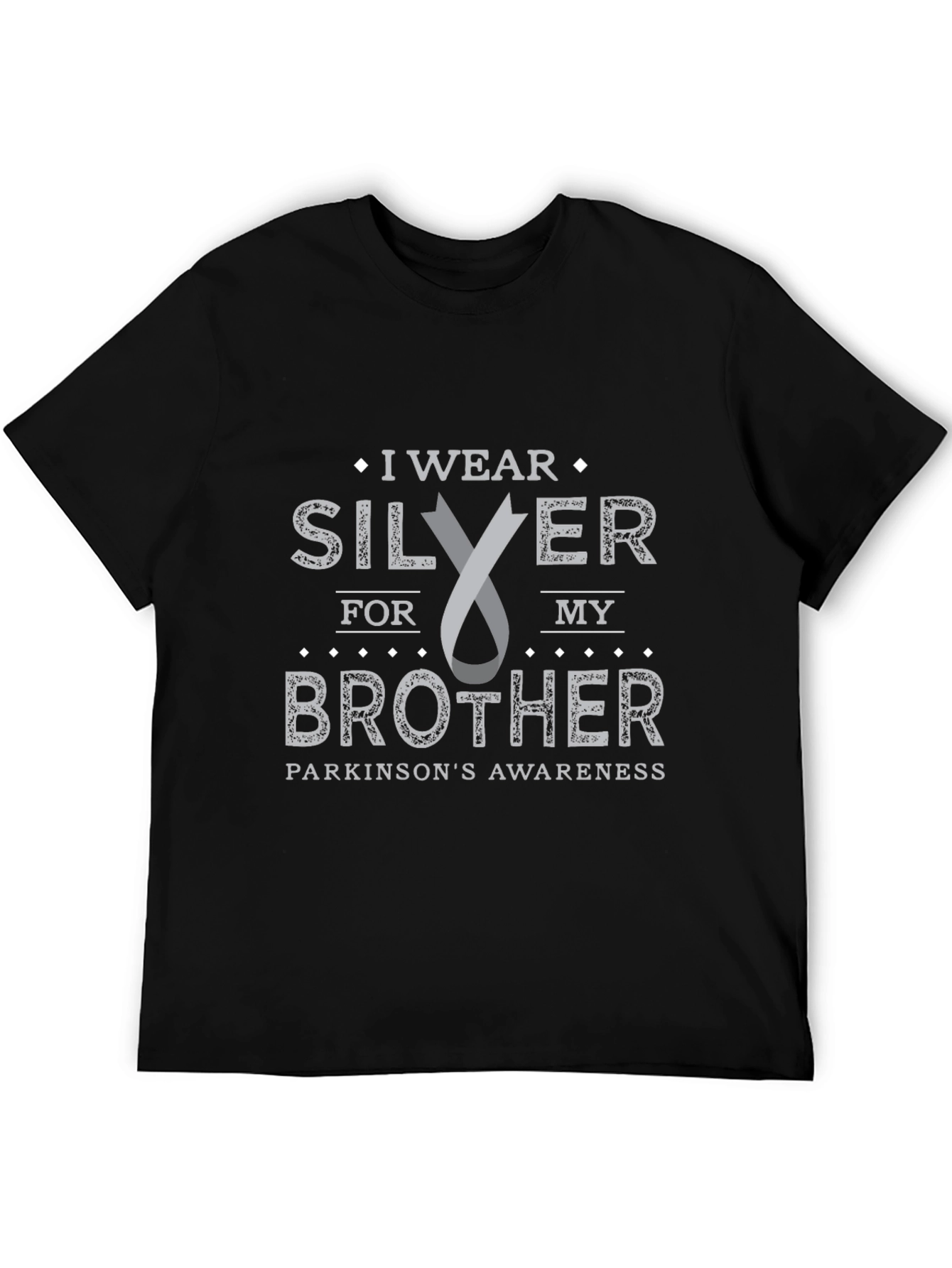 Parkinsons Awareness I Wear Silver T-Shirt