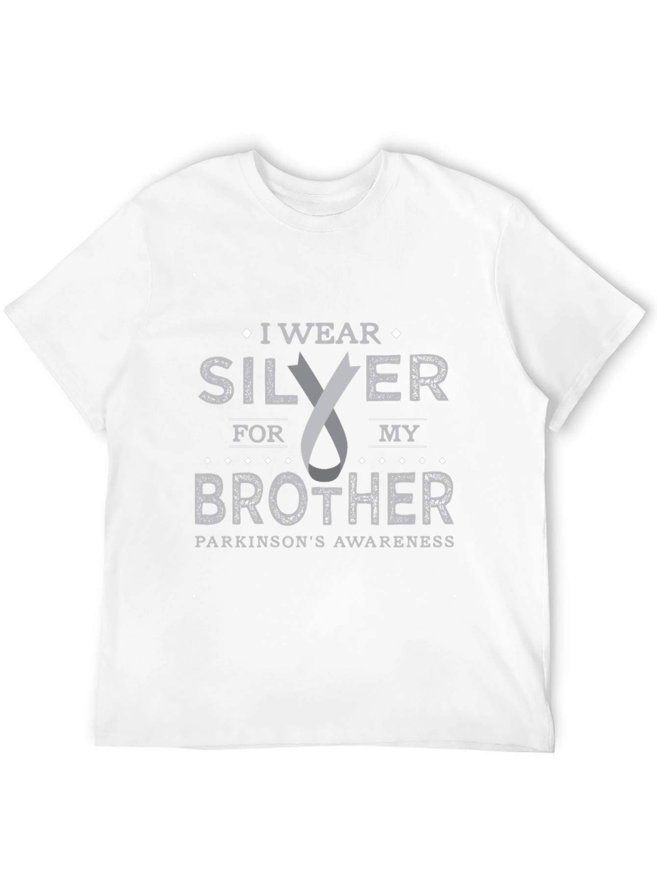 Parkinsons Awareness I Wear Silver T-Shirt