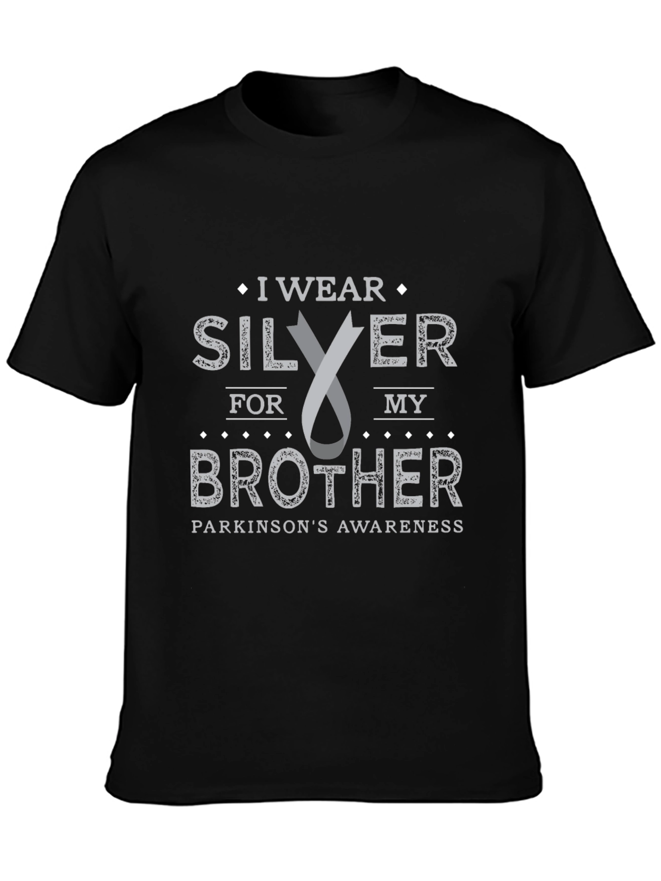 Parkinsons Awareness I Wear Silver T-Shirt