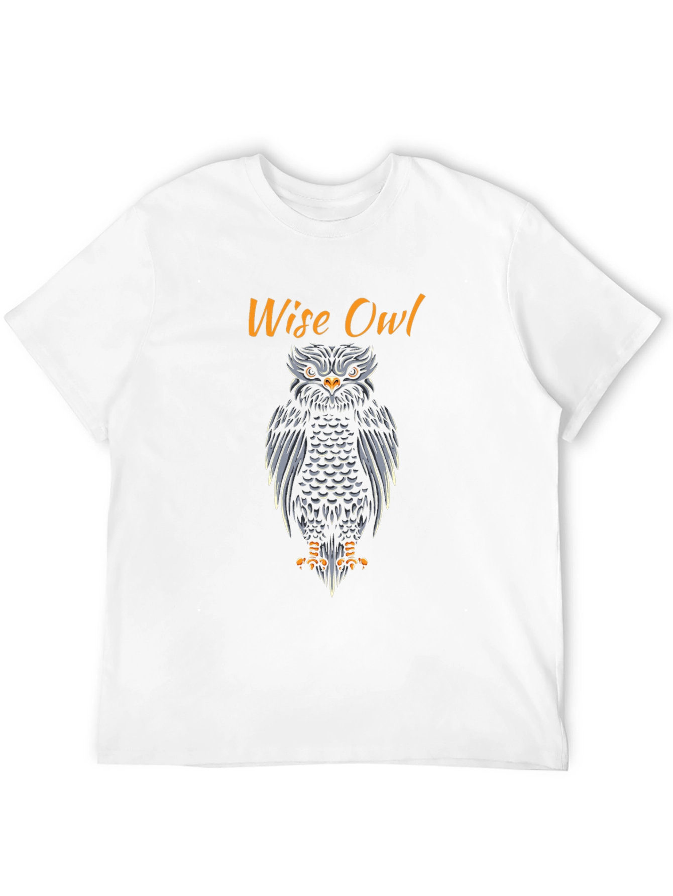 Wise Owl Graphic Print T-Shirt - Mens Black Tee