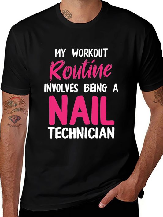 Nail Technician Workout T-Shirt