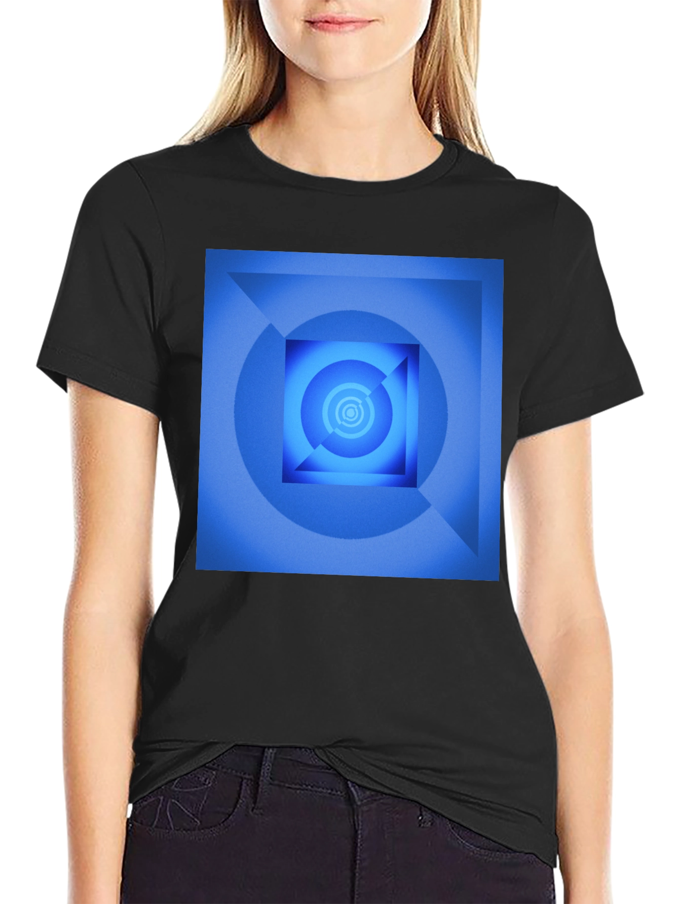 Geometric Square Design T-Shirt