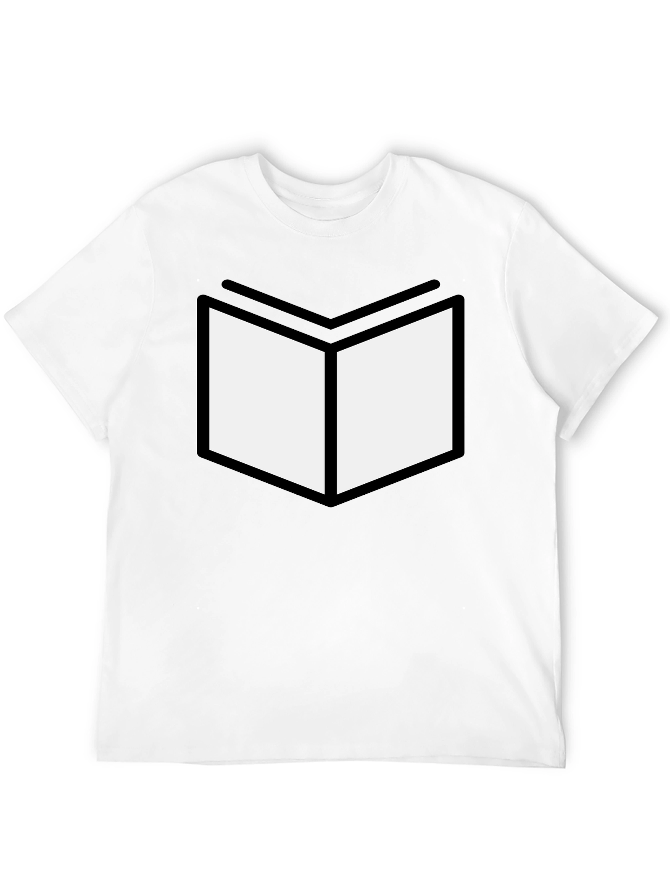Black Graphic Tee - Open Book Design