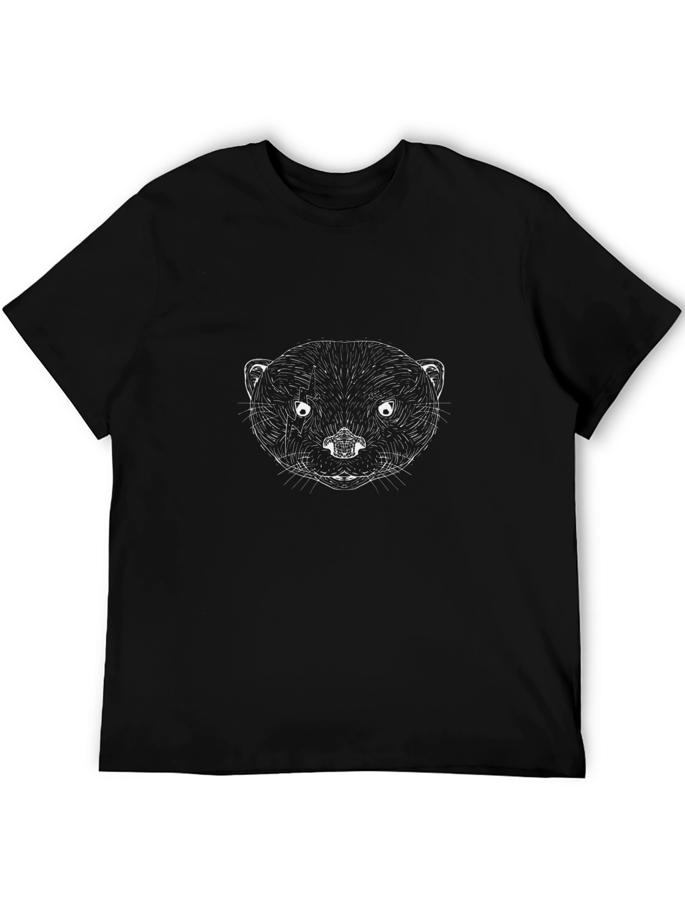 Black T-Shirt with Otter Graphic