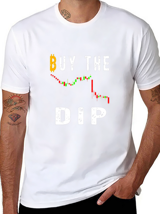 Buy the Dip Bitcoin Graphic Tee - Crypto Investor Shirt