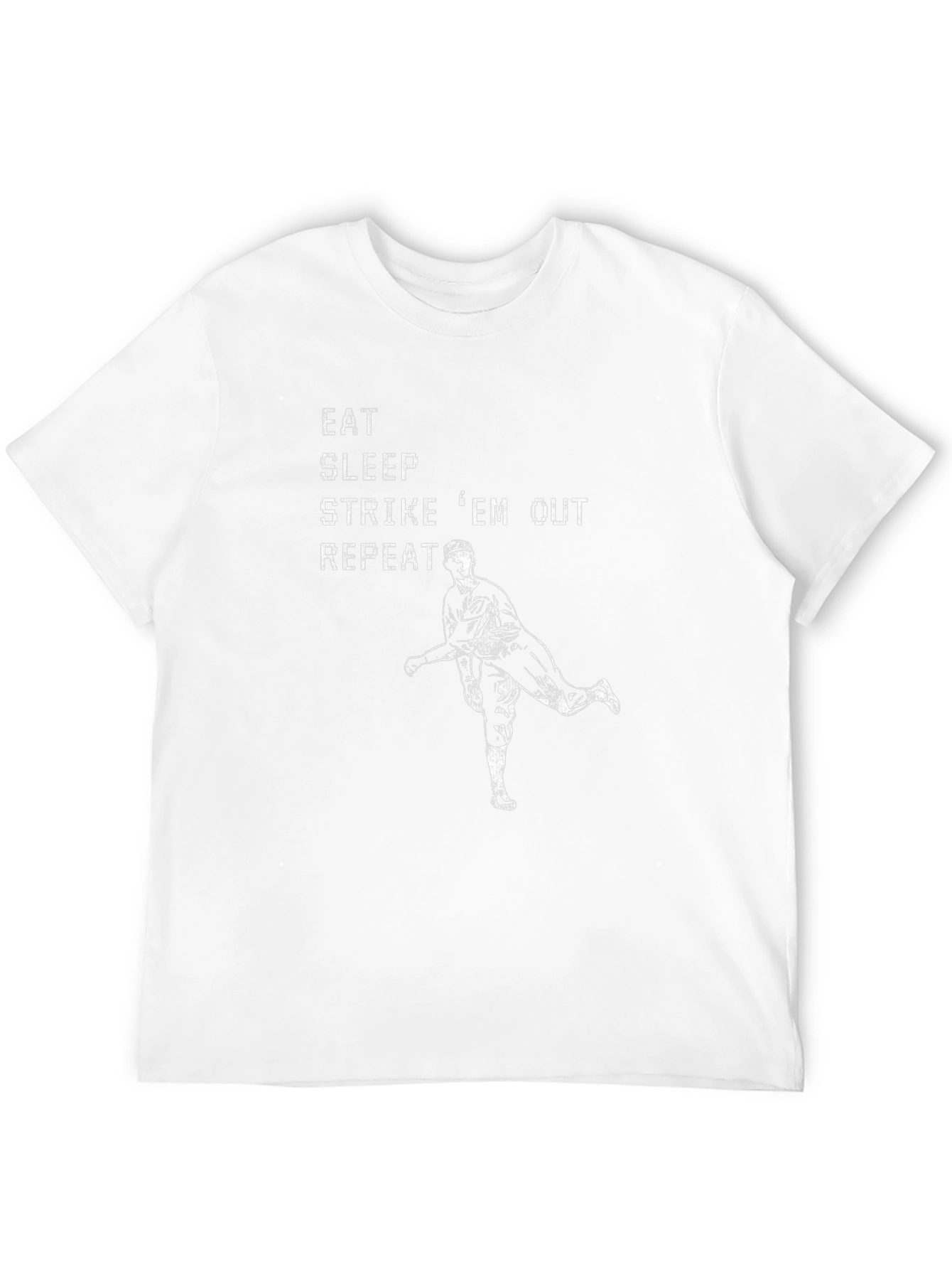 Eat Sleep Strike Em Out Baseball T-Shirt