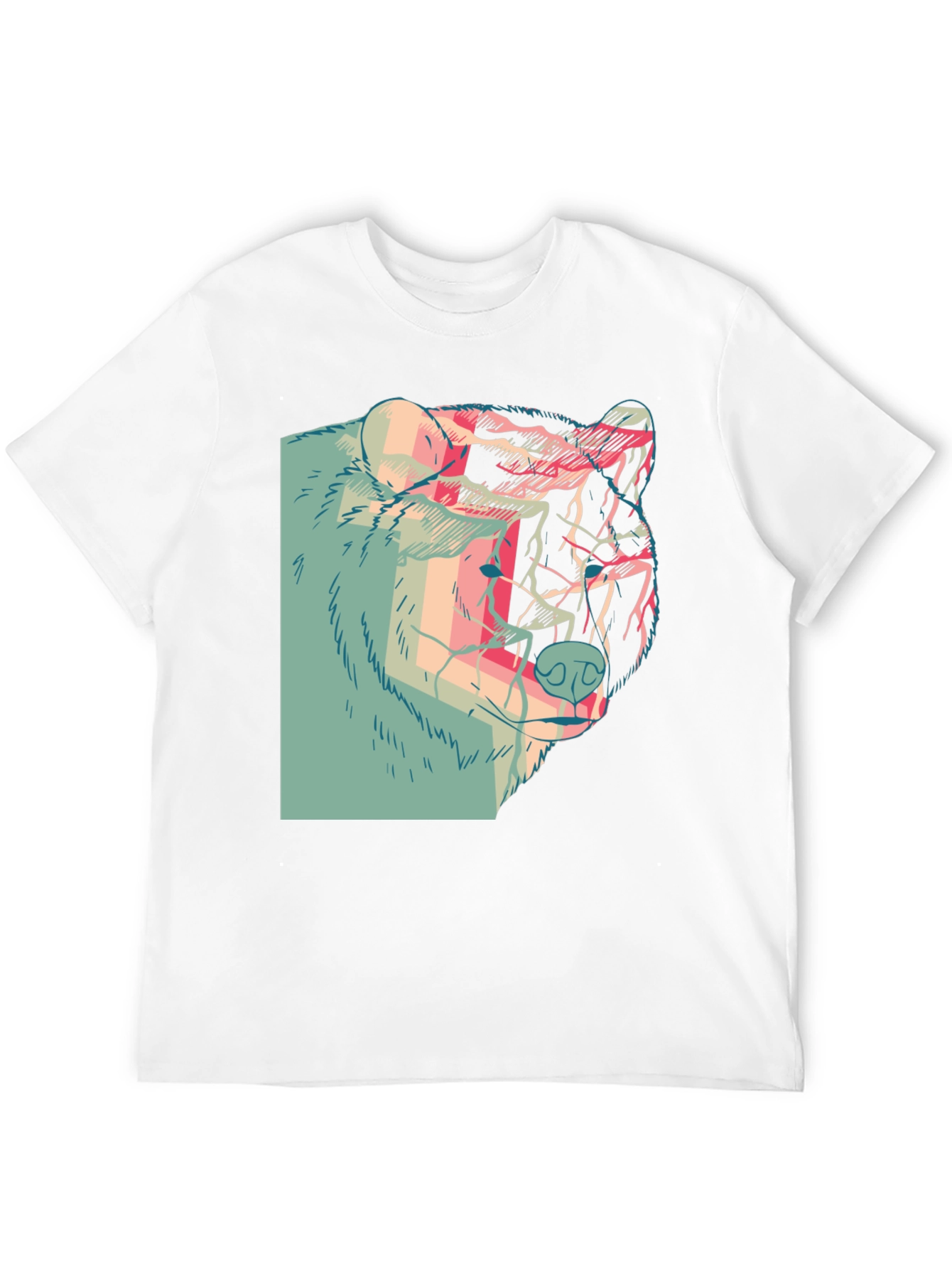 Abstract Bear Graphic T-Shirt