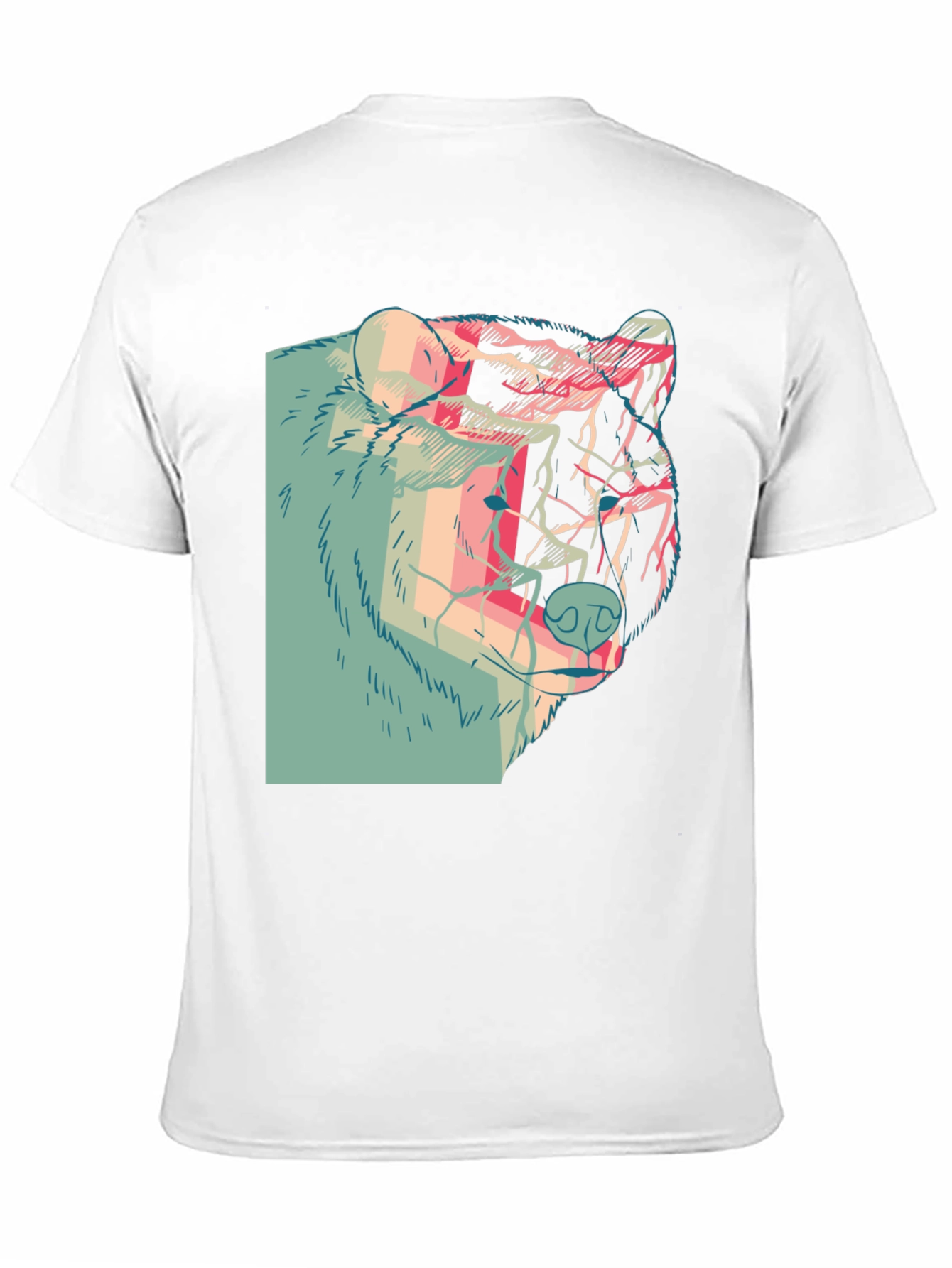 Abstract Bear Graphic T-Shirt