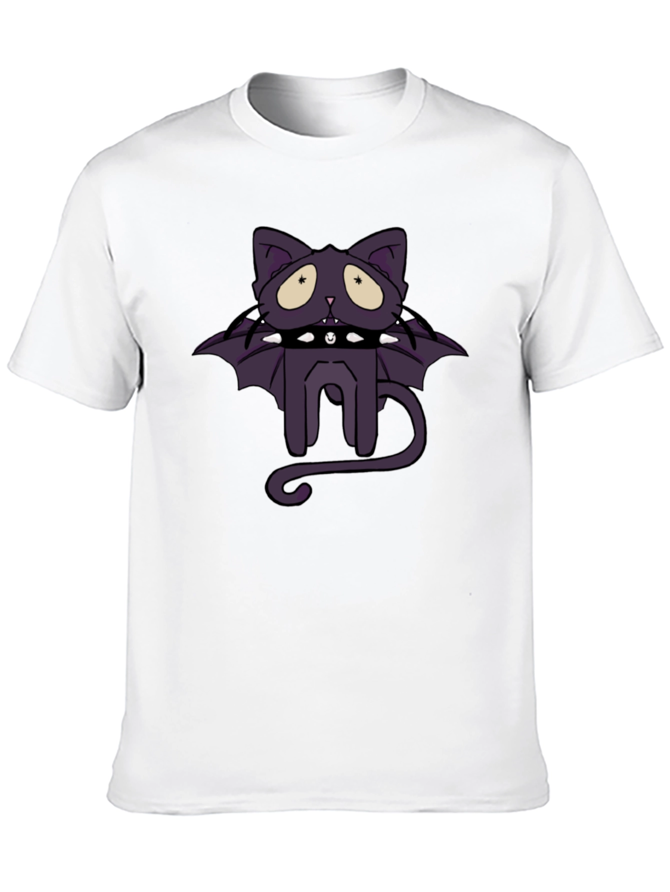Gothic Bat Cat Graphic T-Shirt - Unisex Black Tee