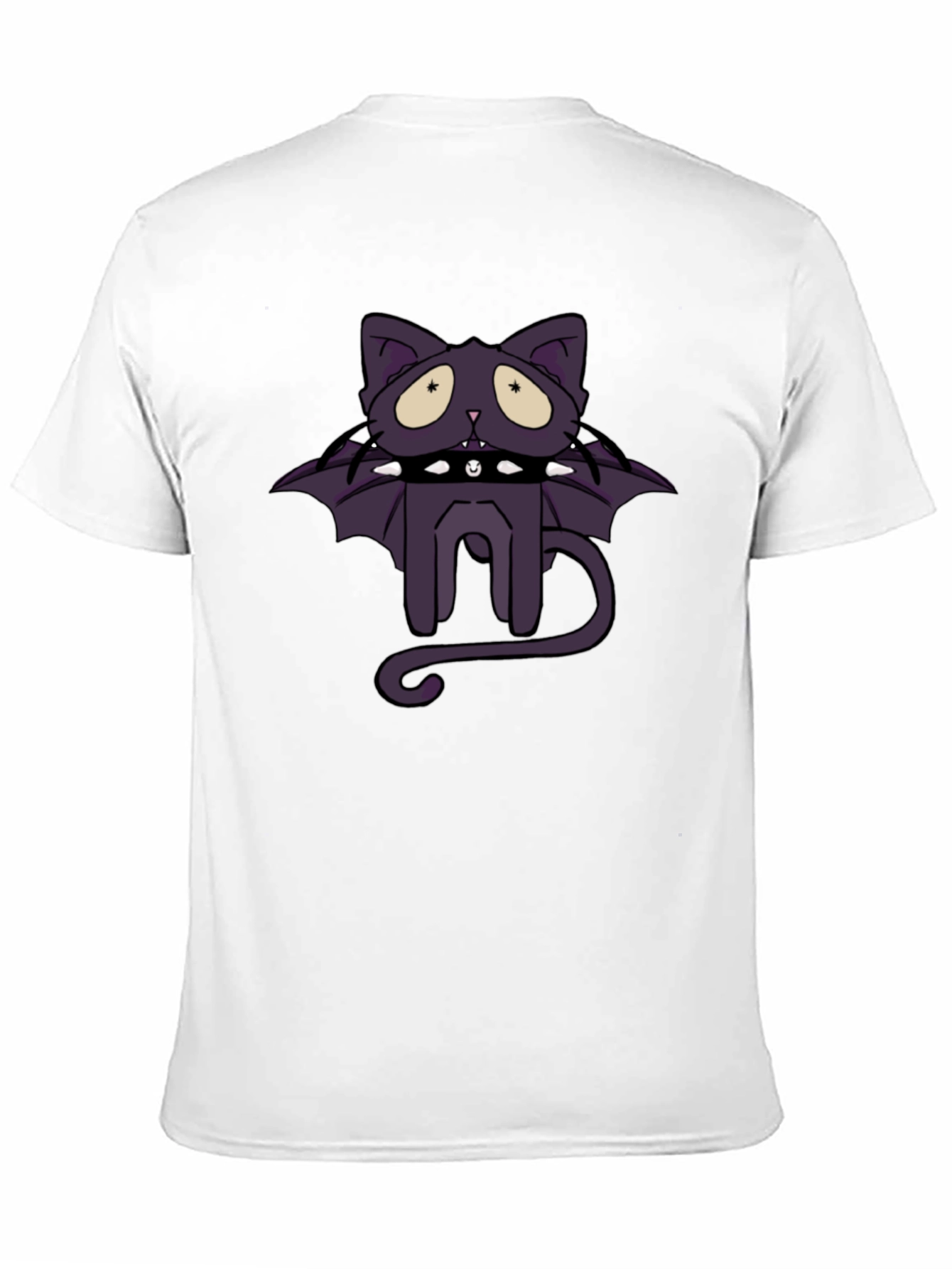 Gothic Bat Cat Graphic T-Shirt - Unisex Black Tee