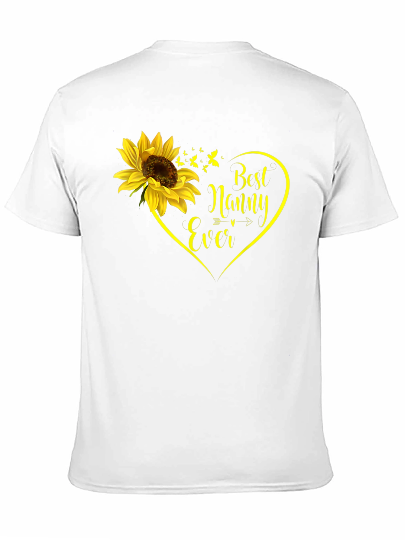 Best Nanny Ever Sunflower Heart T-Shirt