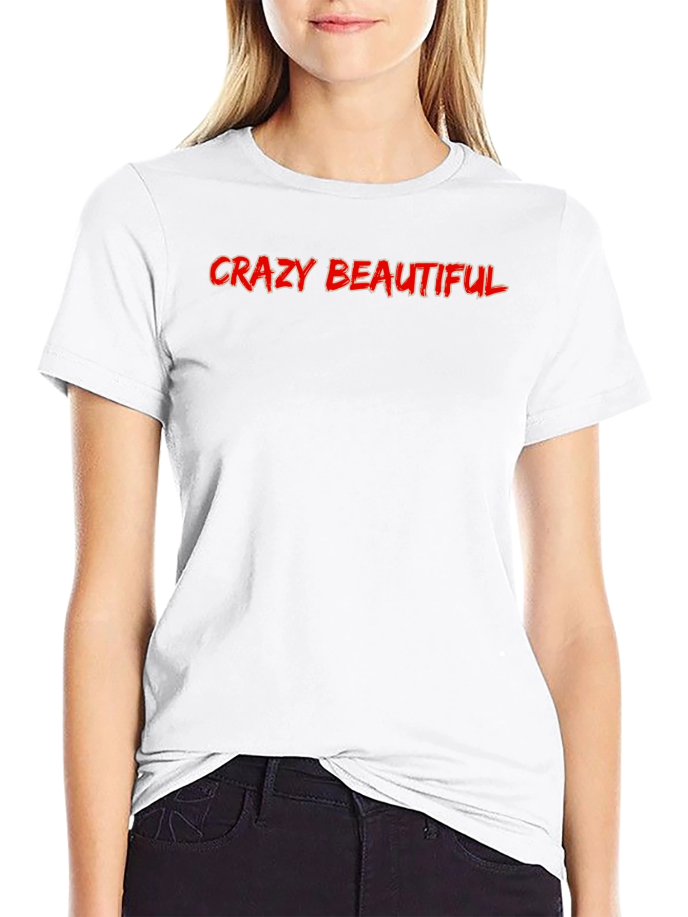 Crazy Beautiful Graphic Tee - Soft Cotton Black T-Shirt