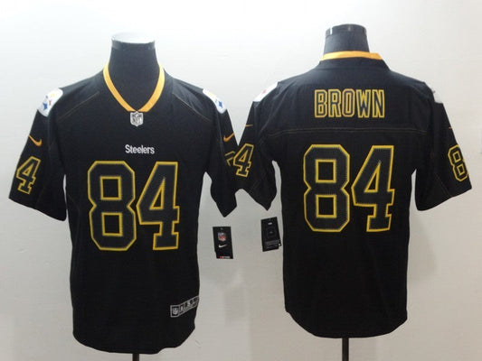 Men's Pittsburgh Steelers Antonio Brown #84 Black Alternate Player Jerseys