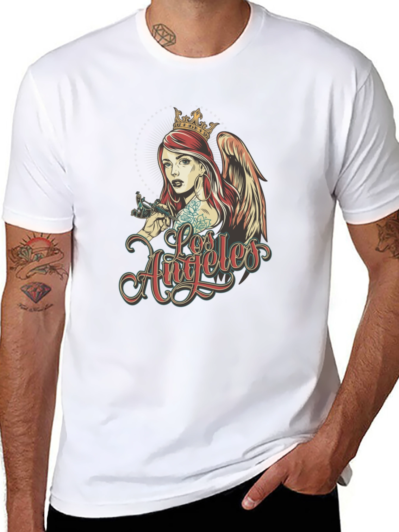 Los Angeles Angel Tattoo Artist Graphic T-Shirt