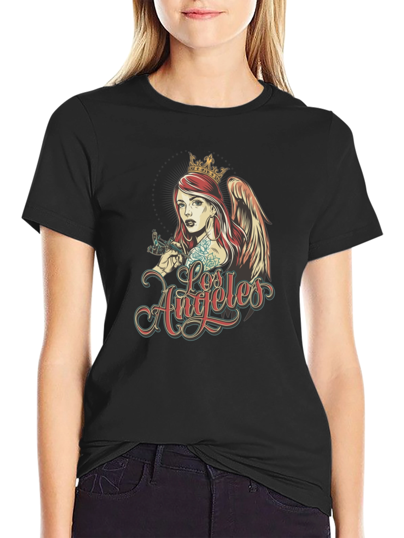 Los Angeles Angel Tattoo Artist Graphic T-Shirt