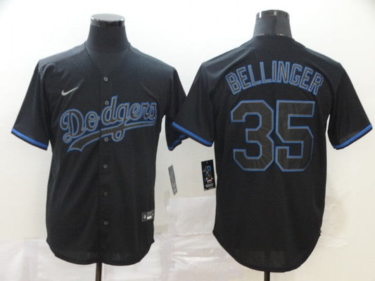 Men's Los Angeles Dodgers Cody Bellinger #35 Black Player Game Jerseys