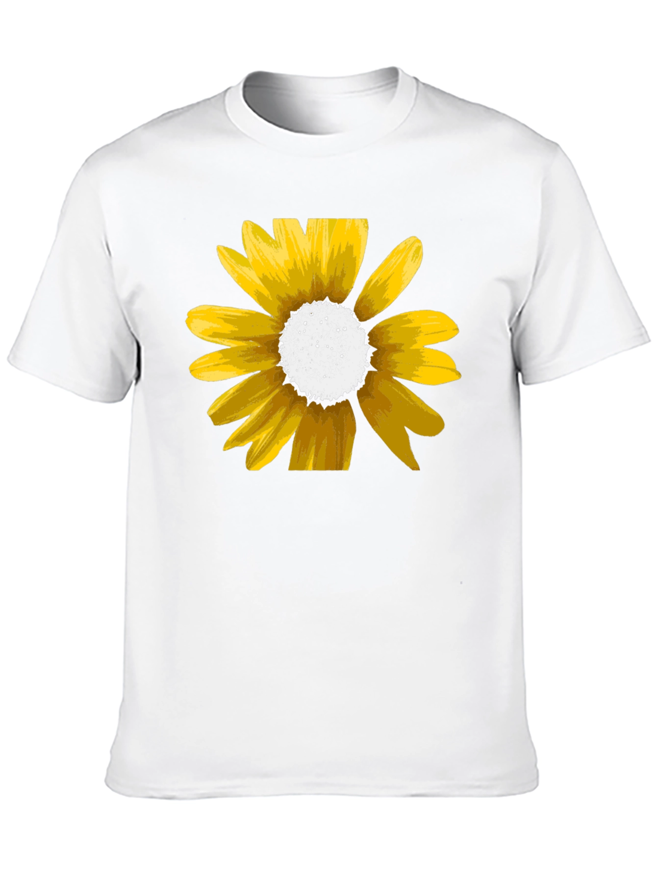 Sunflower Graphic Tee - Black Cotton Casual Shirt