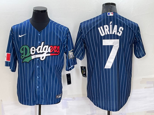 Men's Los Angeles Dodgers Julio Urias #7 Blue Player Baseball Jerseys