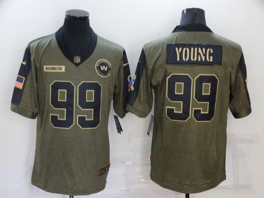 Men's Washington Commanders Chase Young #99 Brown Game Jerseys