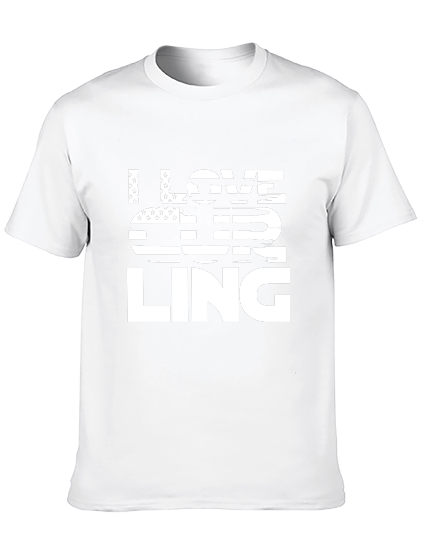 I Love Curling T-Shirt - USA Flag Patriotic Tee
