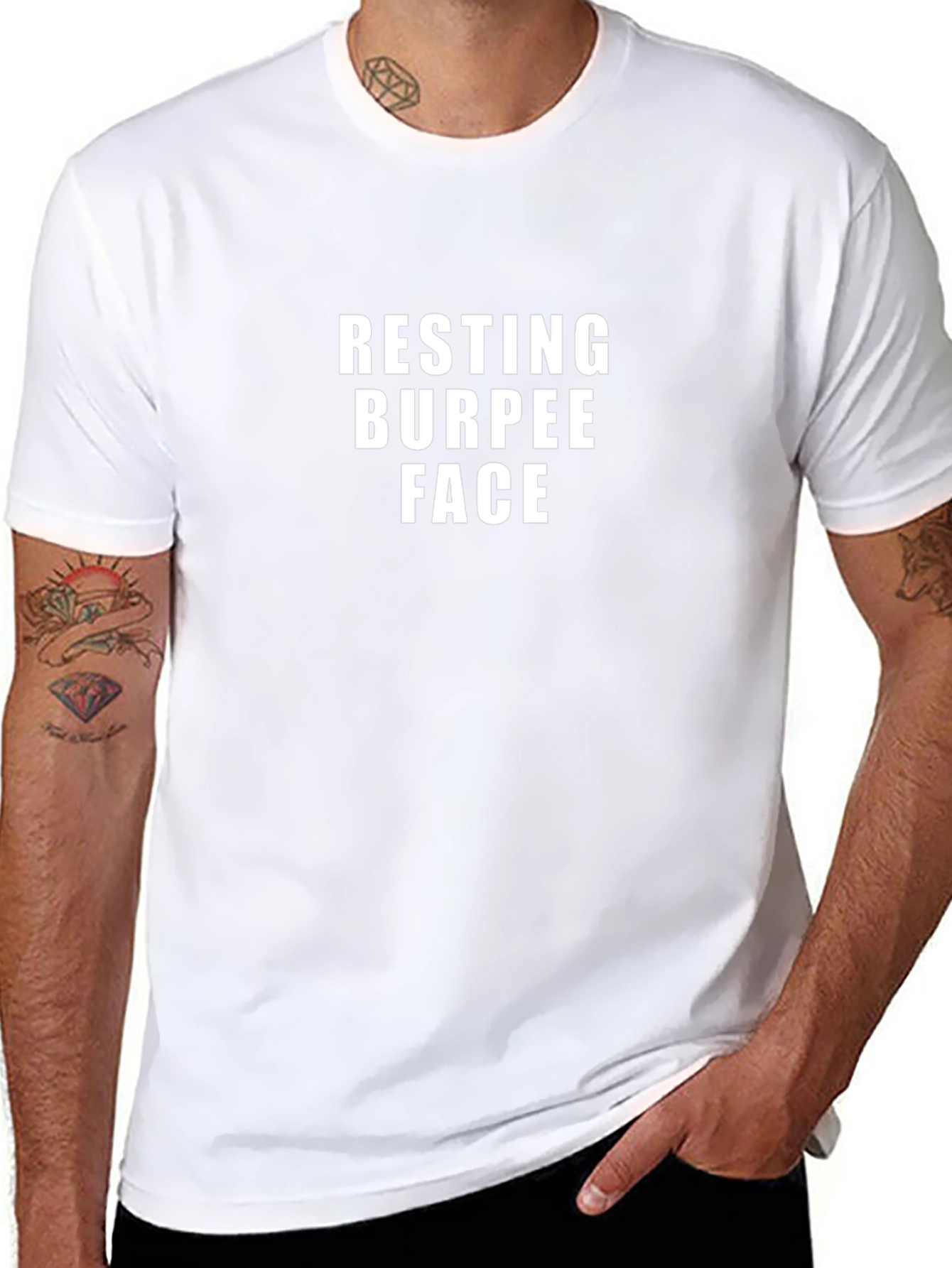 Resting Burpee Face T-Shirt - Workout Apparel