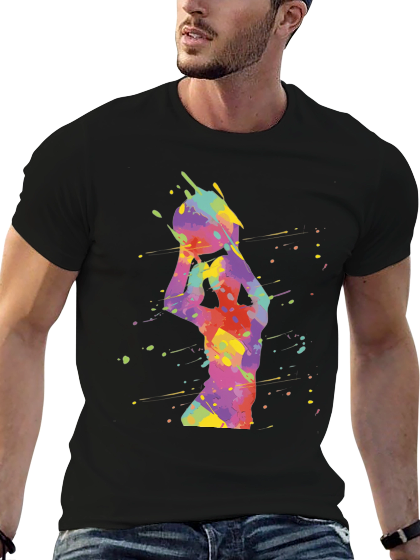 Colorful Basketball Graphic Tee