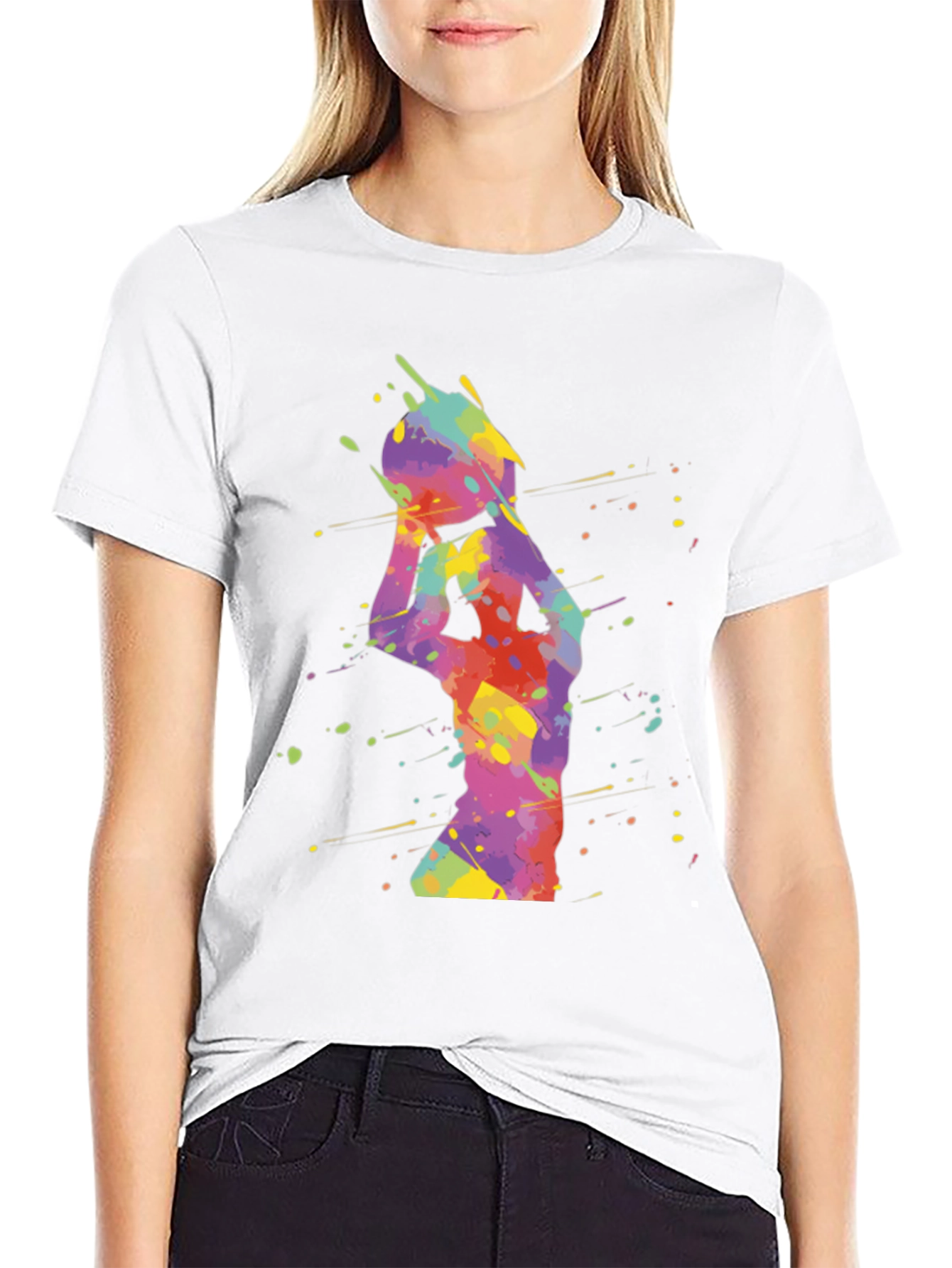 Colorful Basketball Graphic Tee