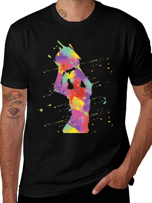 Colorful Basketball Graphic Tee