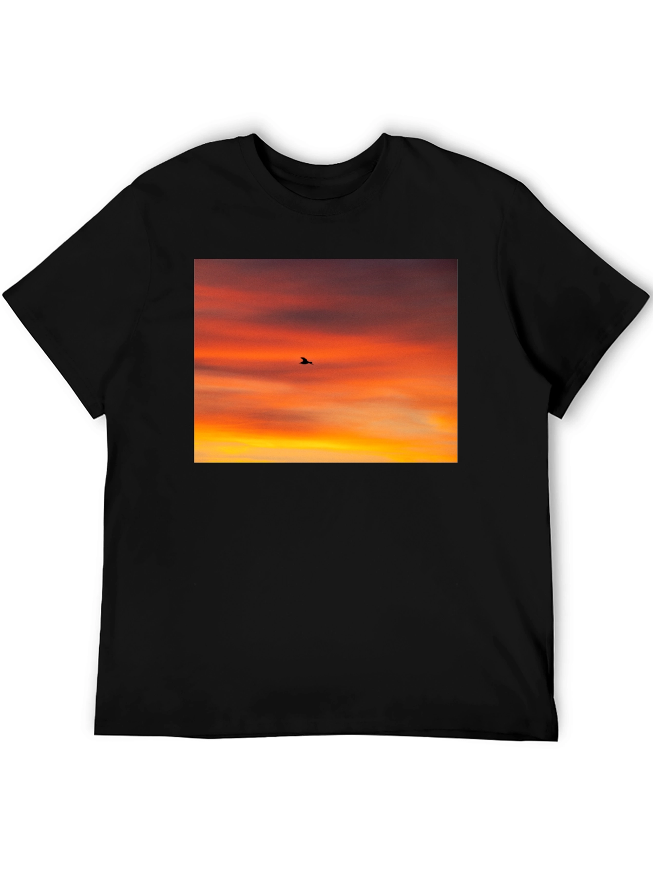 Sunset Bird Silhouette Graphic Tee