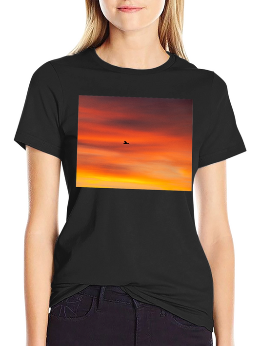 Sunset Bird Silhouette Graphic Tee