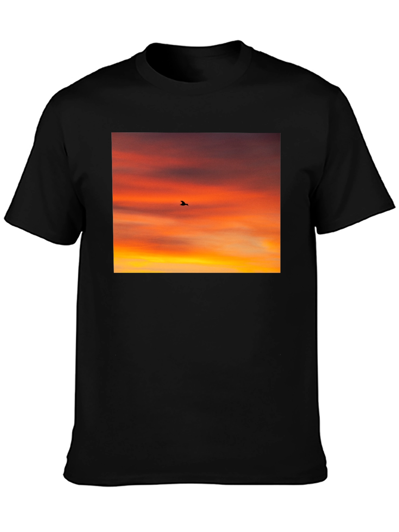 Sunset Bird Silhouette Graphic Tee