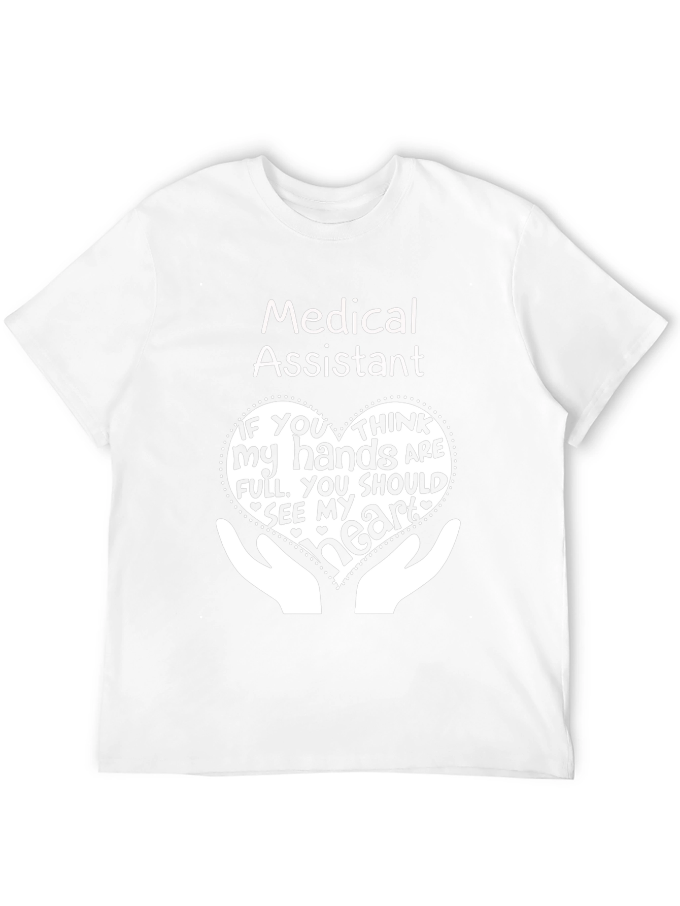 Medical Assistant Heart Hands Graphic T-Shirt
