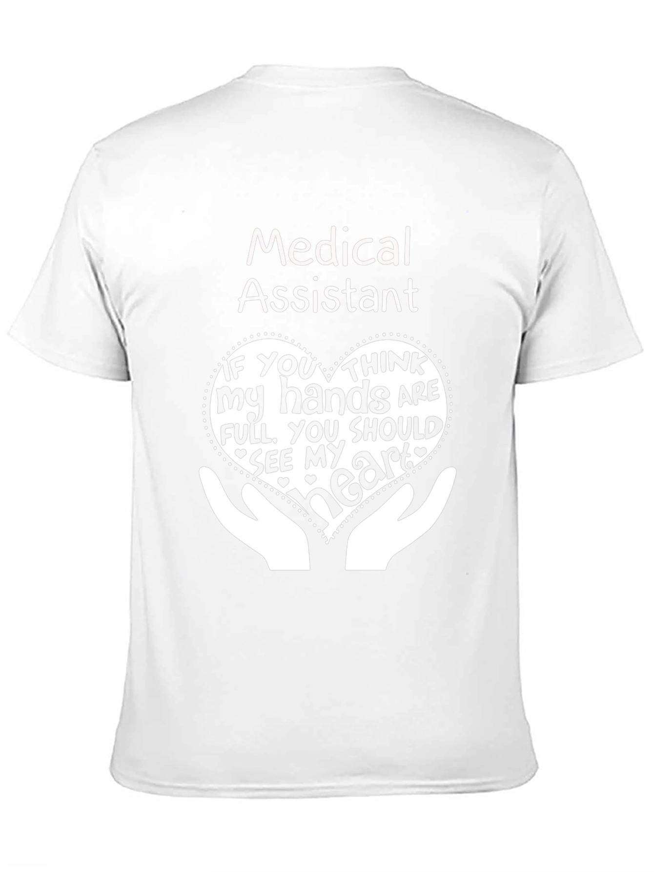 Medical Assistant Heart Hands Graphic T-Shirt