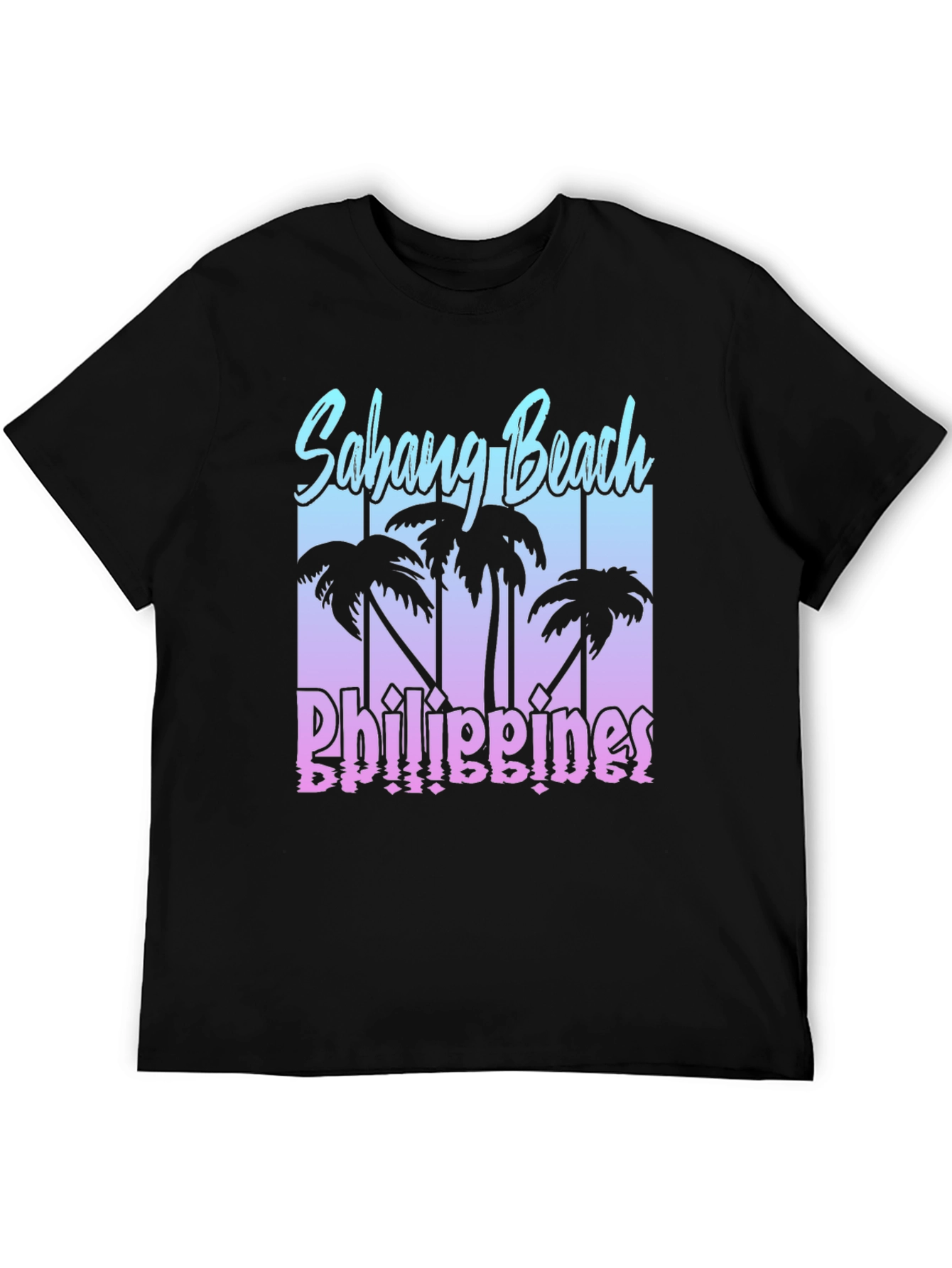 Sabang Beach Philippines Black T-Shirt