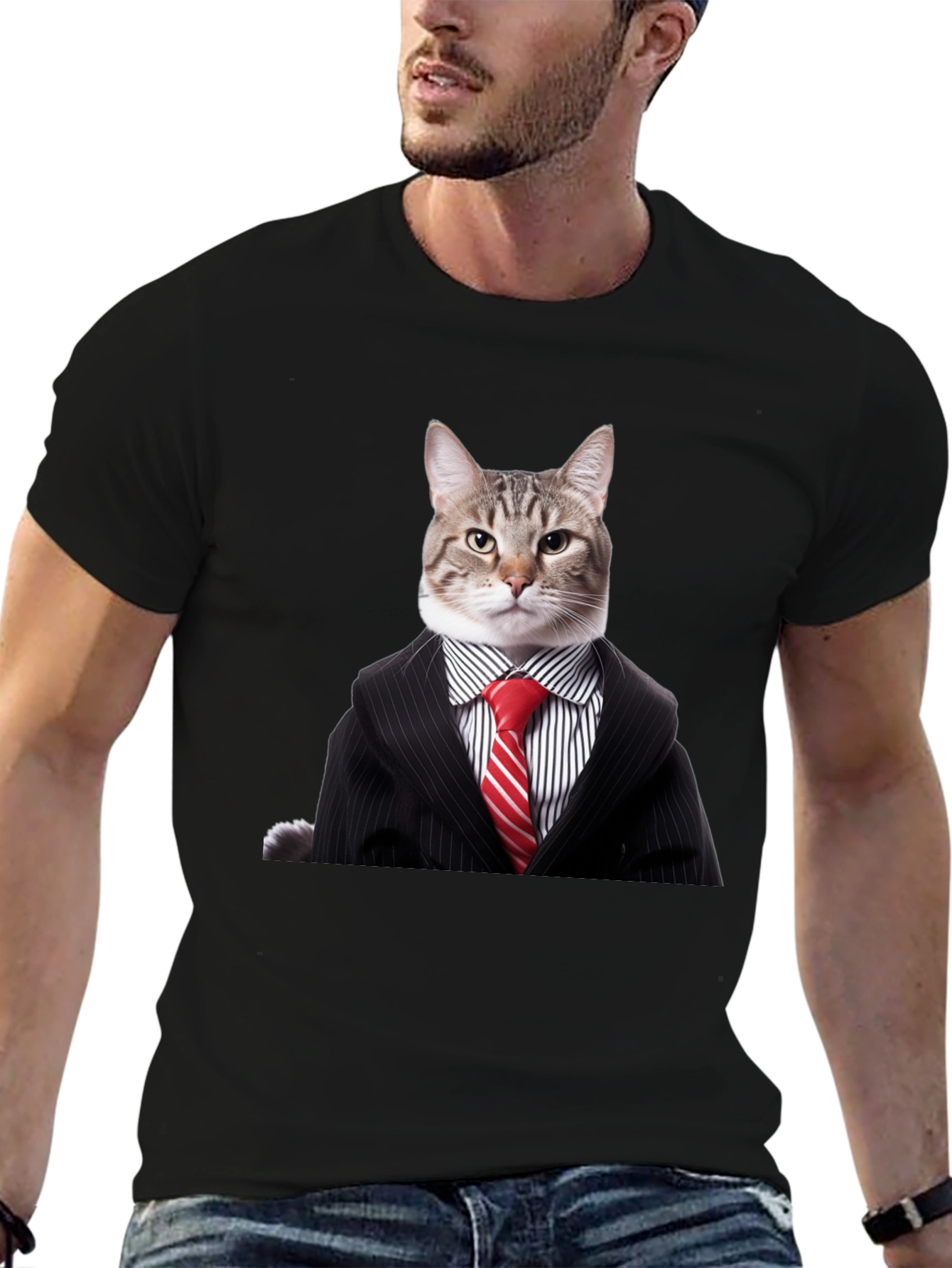 Cat Suit T-Shirt - Funny Feline Fashion
