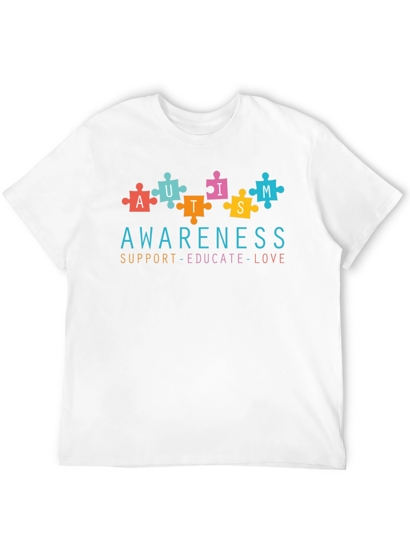 Autism Awareness Puzzle Piece Graphic T-Shirt
