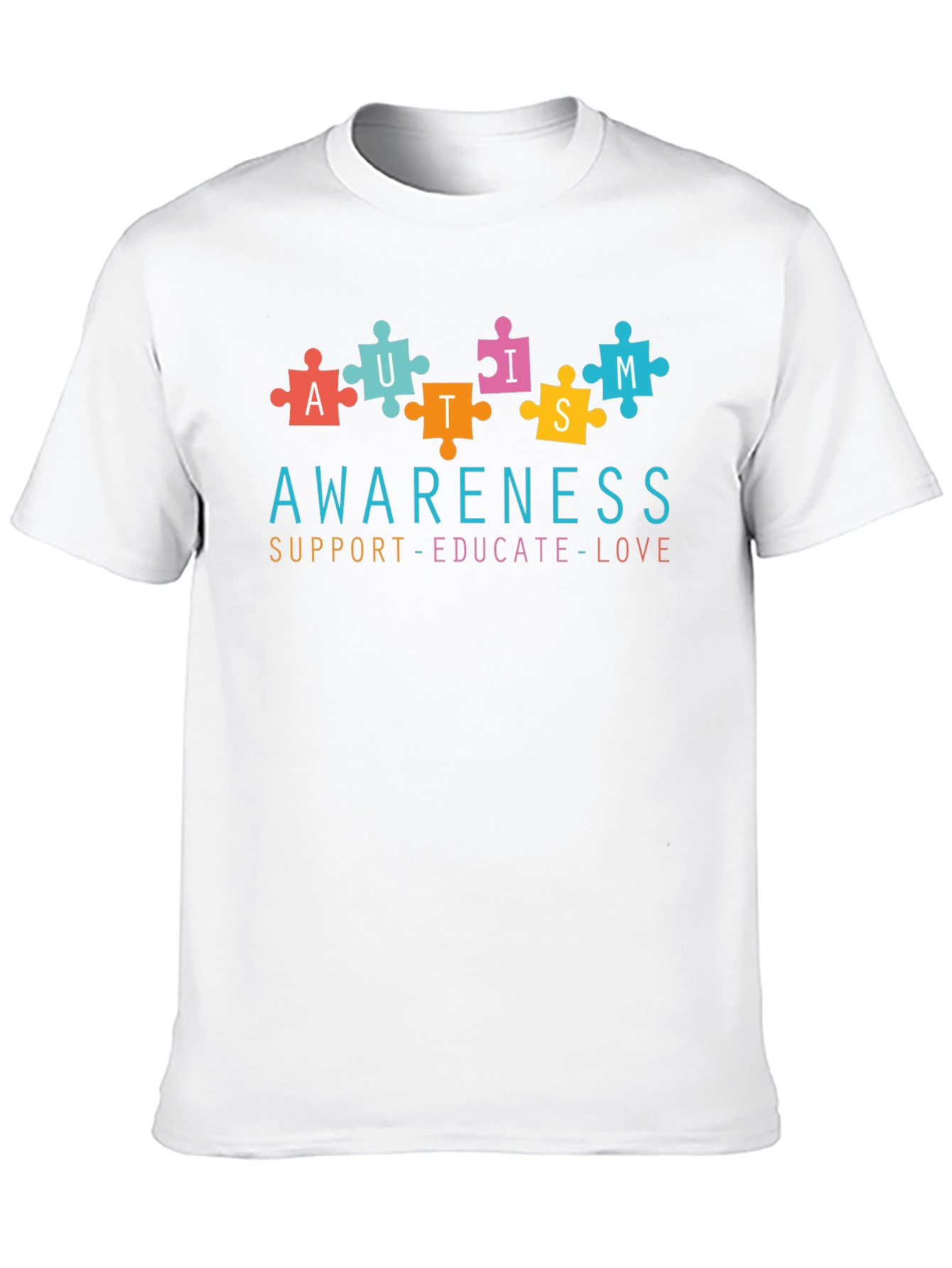 Autism Awareness Puzzle Piece Graphic T-Shirt