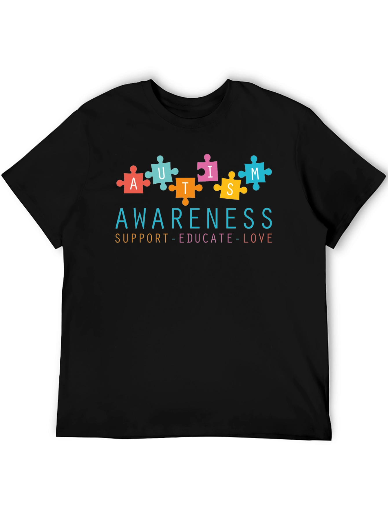 Autism Awareness Puzzle Piece Graphic T-Shirt