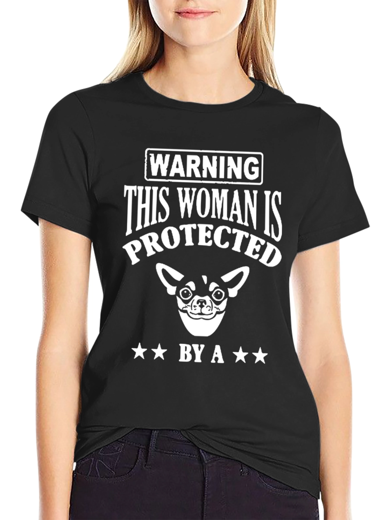 Protected by a Chihuahua Graphic Tee