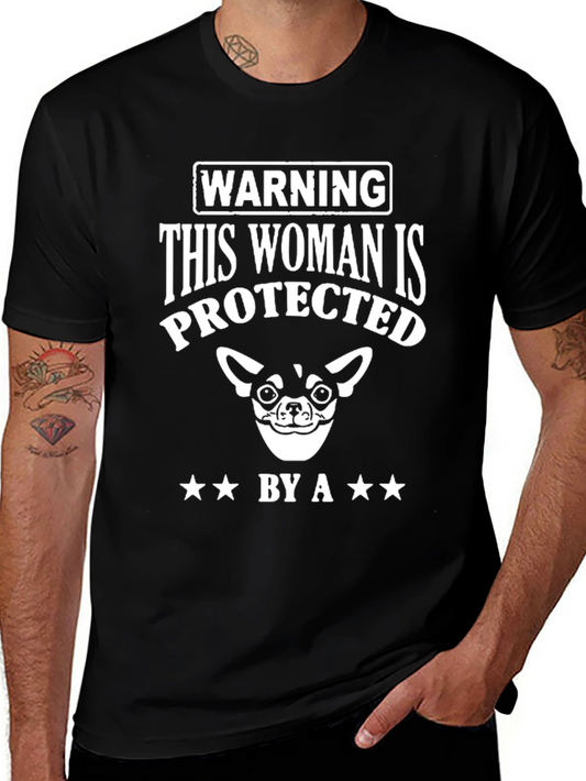 Protected by a Chihuahua Graphic Tee