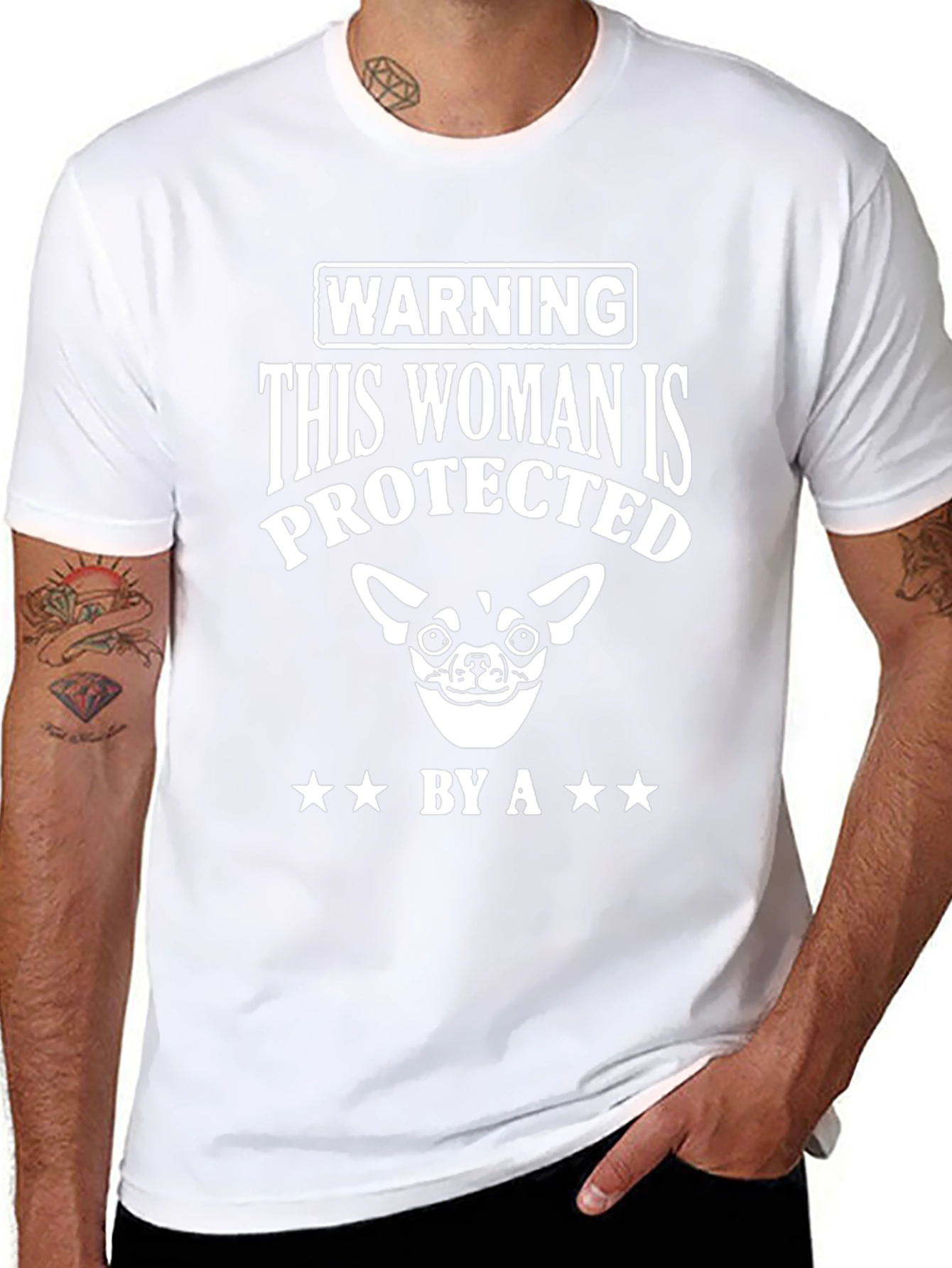 Protected by a Chihuahua Graphic Tee